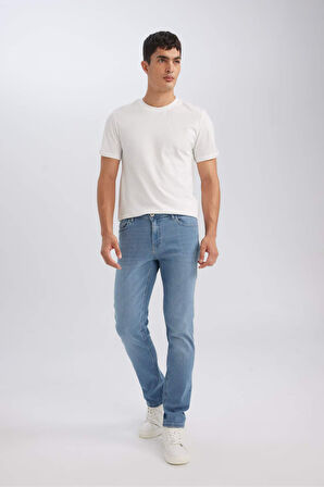 Pedro Slim Fit Dar Kalıp Normal Bel Dar Paça Jean Pantolon