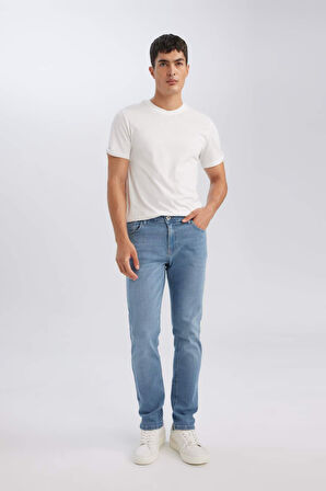 Pedro Slim Fit Dar Kalıp Normal Bel Dar Paça Jean Pantolon
