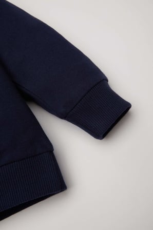 Erkek Bebek 2'li Takım Baskılı Bisiklet Yaka Sweatshirt Üst Jogger Eşofman Altı