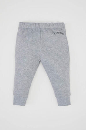 DeFacto Erkek Bebek 2'li Takım Bisiklet Yaka Baskılı Sweatshirt Üst Beli Lastikli Jogger Eşofman Altı D0723A524WNGR392