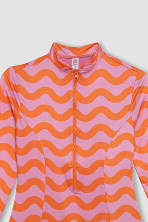DeFacto Regular Fit Baskılı Sörf Mayo-Fall in Love D1071AXNSOG313