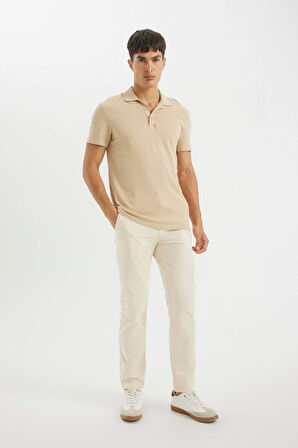 DeFacto Regular Fit Normal Kesim Yazlık Düz Paça Chino Kanvas Pantolon D1526AX24SMBG220