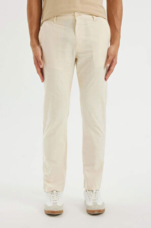 DeFacto Regular Fit Normal Kesim Yazlık Düz Paça Chino Kanvas Pantolon D1526AX24SMBG220