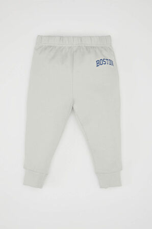DeFacto Erkek Bebek 2'li Takım Baskılı Bisiklet Yaka Sweatshirt Jogger Eşofman Altı D0718A524AUGR503