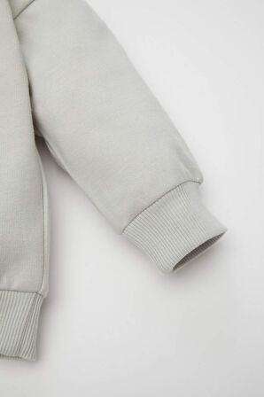 DeFacto Erkek Bebek 2'li Takım Baskılı Bisiklet Yaka Sweatshirt Jogger Eşofman Altı D0718A524AUGR503