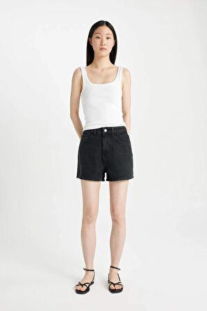 DeFacto Slim Fit Dar Kesim Kare Yaka Fitilli Kaşkorse Atlet X9420AZ24SPWT80