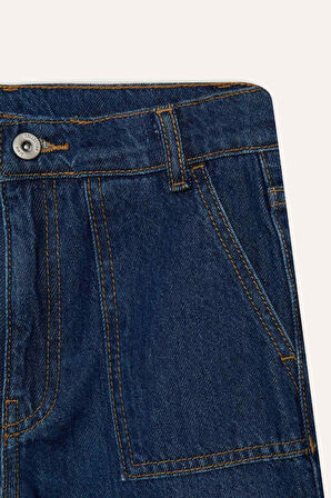 DeFacto Erkek Çocuk Wide Leg Geniş Bol Paça Jean Pantolon C4539A824AUNM28