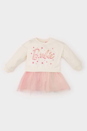 DeFacto Kız Bebek Barbie Uzun Kollu Tül Elbise D9584A525SPER233