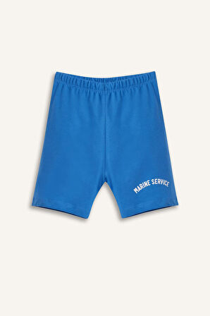 Erkek Bebek 2'li Takım Baskılı Kısa Kollu Tişört Beli Lastikli Şort