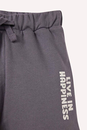 Erkek Bebek Beli Lastikli Baskılı Şort