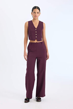 DeFacto Regular Fit V Yaka Blazer Yelek E2364AX24AUBR238