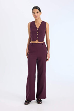 DeFacto Wide Leg Kumaş Pantolon Yüksek Bel Geniş Bol Paça E2365AX24AUBR238