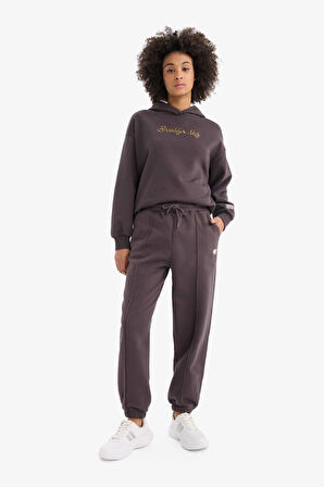 DeFactoFit NBA Brooklyn Nets Oversize Geniş Kalıp Çift Cepli Jogger Paça Standart Boy Kalın Sporcu Eşofman Altı D6154AX25SPAR223