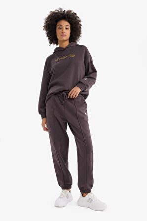 DeFactoFit NBA Brooklyn Nets Oversize Geniş Kalıp Çift Cepli Jogger Paça Standart Boy Kalın Kumaş Sporcu Eşofman Altı D6154AX25SPAR223