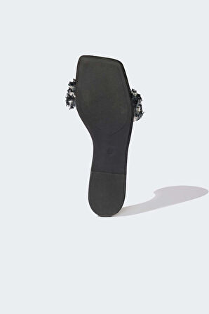 DeFacto Kadın İncili Tek Bantlı Düz Taban Terlik E2500AX25SMBK23