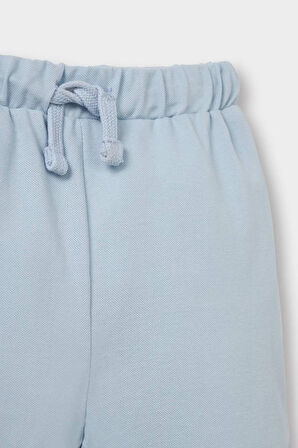 Erkek Bebek Beli Lastikli Basic Düz Pike Şort