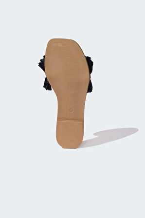 DeFacto Kadın Taşlı Tek Bantlı Düz Taban Terlik E2497AX25SMBK23