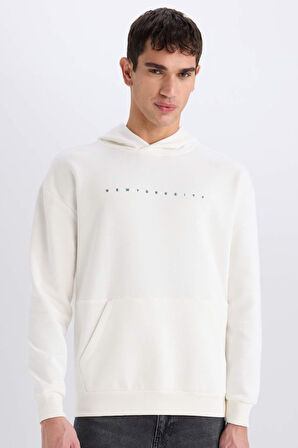 DeFacto Boxy Fit Kapüşonlu Sırt Baskılı Sweatshirt D8021AX25SPER105