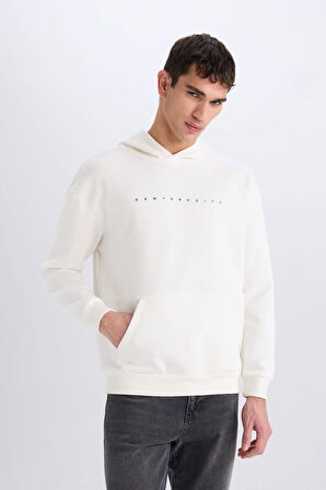 DeFacto Boxy Fit Kapüşonlu Sırt Baskılı Sweatshirt D8021AX25SPER105