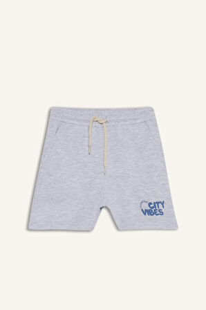 Kız Çocuk Sweatshirt Kumaşı 2'li Şort