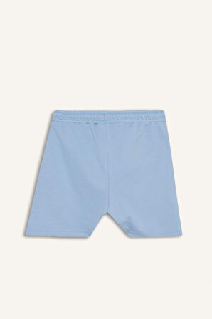 Kız Çocuk Sweatshirt Kumaşı 2'li Şort