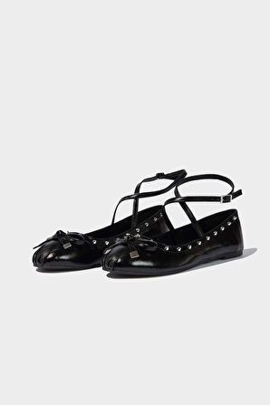 DeFacto Kadın Düz Taban Babet E2406AX25SMBK23