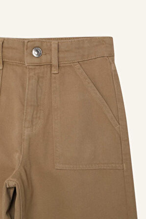 DeFacto Kız Çocuk Wide Leg Geniş Paça Pamuklu Pantolon D9134A825SMBG122
