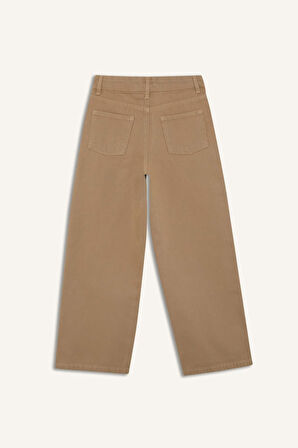 DeFacto Kız Çocuk Wide Leg Geniş Paça Pamuklu Pantolon D9134A825SMBG122