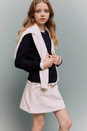 DeFacto %100 Pamuk Gabardin Etek Kız Çocuk D9304A825SMER233