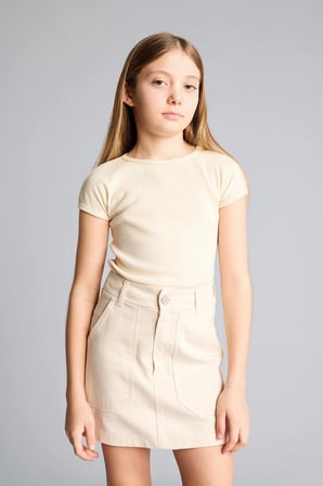 DeFacto %100 Pamuk Gabardin Etek Kız Çocuk D9304A825SMER233