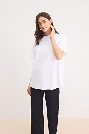 Regular Fit Bisiklet Yaka Kısa Kollu Tunik
