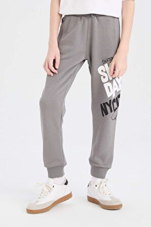 DeFacto Erkek Çocuk Baskılı Beli Paçası Lastikli Eşofman Altı D9927A825SPGR2