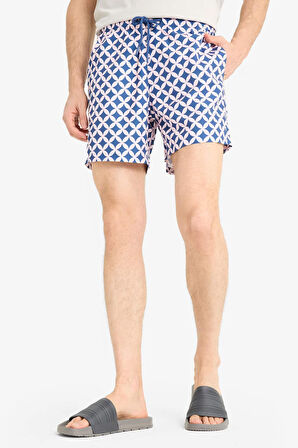 DeFacto Desenli File Astarlı Kısa Boy Deniz Şortu E1029AX25HSPN155