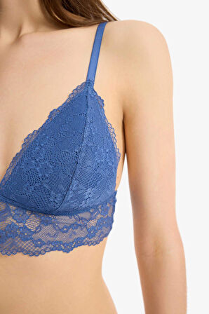 Defacto D7843 İndigo Dantelli Kaplı Pedli Bralet-Fall in Love