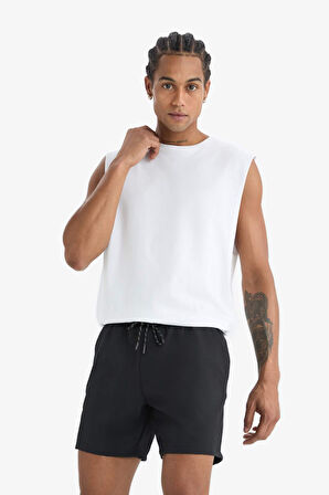 DeFactoFit Baskılı Esnek Dokulu Kısa Boy Sporcu Deniz Şortu C5138AX25HSBK81