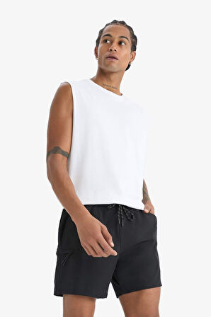 DeFactoFit Baskılı Esnek Dokulu Kısa Boy Sporcu Deniz Şortu C5138AX25HSBK81