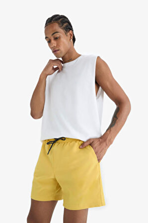 DeFactoFit Baskılı Esnek Dokulu Kısa Boy Sporcu Deniz Şortu C5138AX25HSYL468