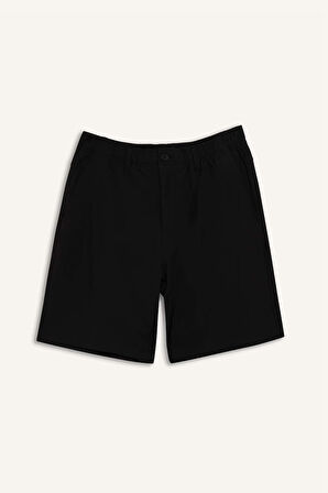 DeFactoFit Standart Fit Sporcu Kısa Paça Dokuma Şort E4137AX25SMBK81