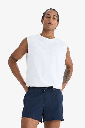 DeFactoFit Andy Baskılı Esnek Dokulu Kısa Boy Sporcu Deniz Şortu B5987AX25HSNV146