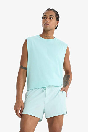 DeFactoFit Andy Baskılı Esnek Dokulu Kısa Boy Sporcu Deniz Şortu B5987AX25HSTR17