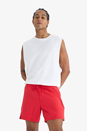 DeFactoFit Sporcu Baskılı Esnek Dokulu Kısa Boy Deniz Şortu B5952AX25HSRD286