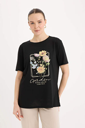 Traditional Regular Fit Bisiklet Yaka Casual Kısa Kollu Tişört