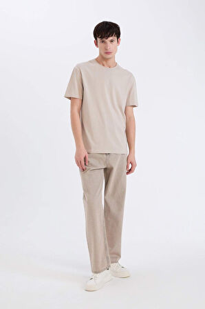 Regular Fit Bisiklet Yaka Kısa Kollu Ağır Kumaş Tişört