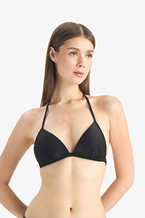 DeFacto Regular Fit Üçgen Bikini Üstü-Fall in Love E1692AX25SMBK81