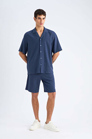 DeFacto Relax Fit Yazlık Keten Karışımlı Şort D8835AX25SMNV256