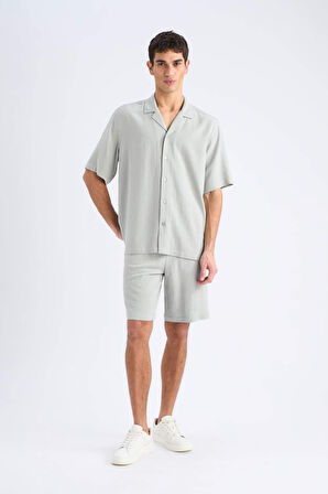 DeFacto Relax Fit Yazlık Keten Karışımlı Şort D8835AX25SMKH514