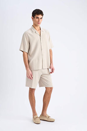 DeFacto Relax Fit Yazlık Keten Karışımlı Şort D8835AX25SMBG751