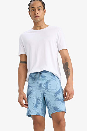 DeFactoFit Regular Fit Desenli Esnek Dokulu Deniz Şortu D9630AX25HSBE523