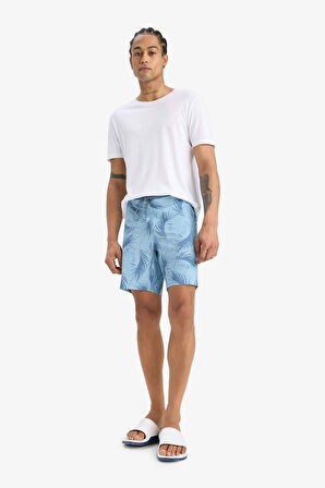 DeFactoFit Regular Fit Desenli Esnek Dokulu Deniz Şortu D9630AX25HSBE523