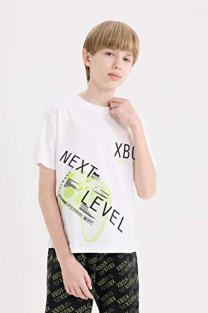 DeFacto Erkek Çocuk Xbox Pijama Takımı Kısa Kollu Üst Şort E0339A825SMWT34